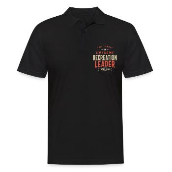 Funny Awesome Recreation Leader Job Occupation - Men's Polo Shirt - black - Front - Kai (181cm)