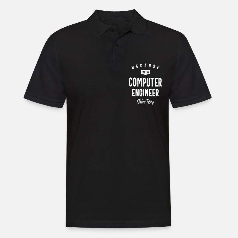 Computer Engineer Job Title Profession - Men's Polo Shirt - black