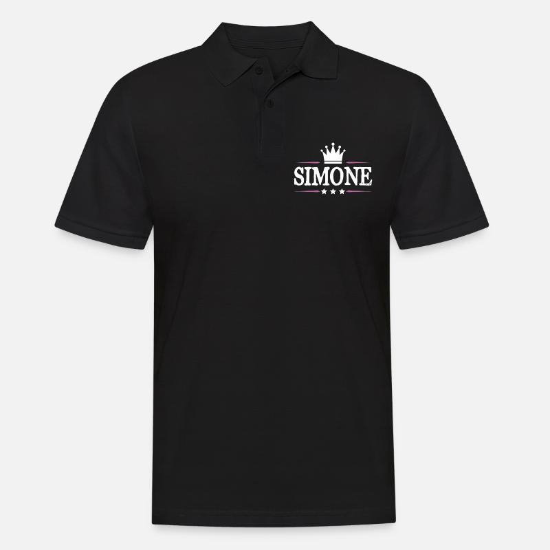 Simone - Männer Poloshirt - Schwarz