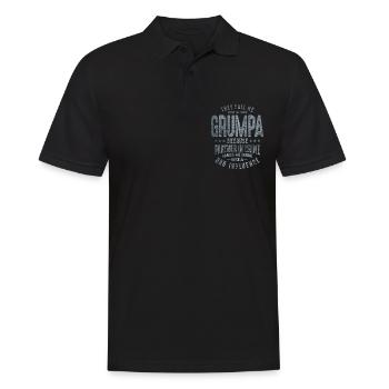 Ils m’appellent Grumpa parce que partenaire dans le crime - Polo Homme - noir - Devant - Kai (181cm)