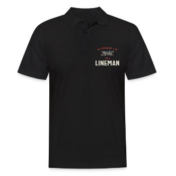 Lineman Job Occupation Birthday Worker - Men's Polo Shirt - black - Front - Kai (181cm)