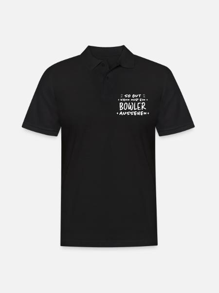 Bowling Spruch Bowlingspieler Fun Bowler Geschenk - Männer Poloshirt - Schwarz