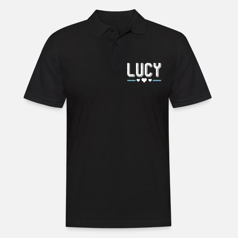 Lucy - Männer Poloshirt - Schwarz