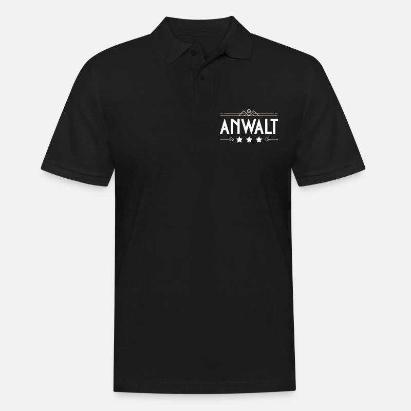 Anwalt Beruf - Männer Poloshirt - Schwarz