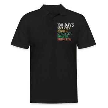 100 Days of School Smarter - 100th Days Of School - Men's Polo Shirt - black - Front - Kai (181cm)