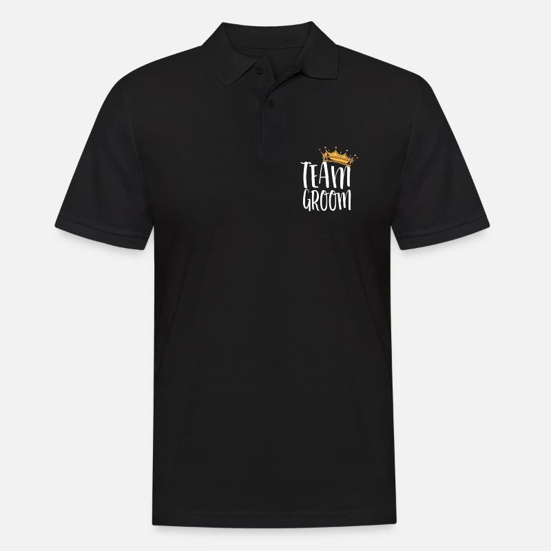 Team-Bräutigamkronen-Design - Männer Poloshirt - Schwarz