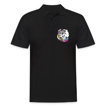 Farbenfrohes Bmx Fahrrad - Buntes Bmx Rad - Männer Poloshirt - Schwarz - Vorne - Kai (181cm)