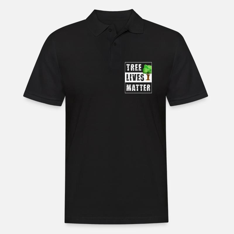 Baum Bäume - Männer Poloshirt - Schwarz