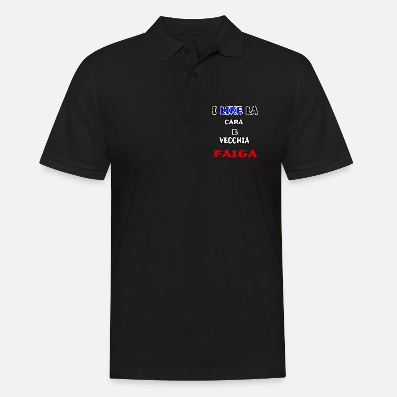maglia simpatica CARA E VECCHIA FAIGA jerry calà - Polo da uomo - nero