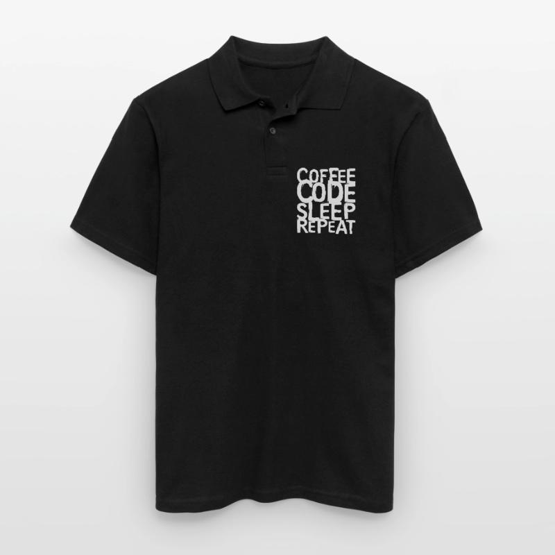 coffee code Programmeur - Informatique Travail Logo Polo Homme