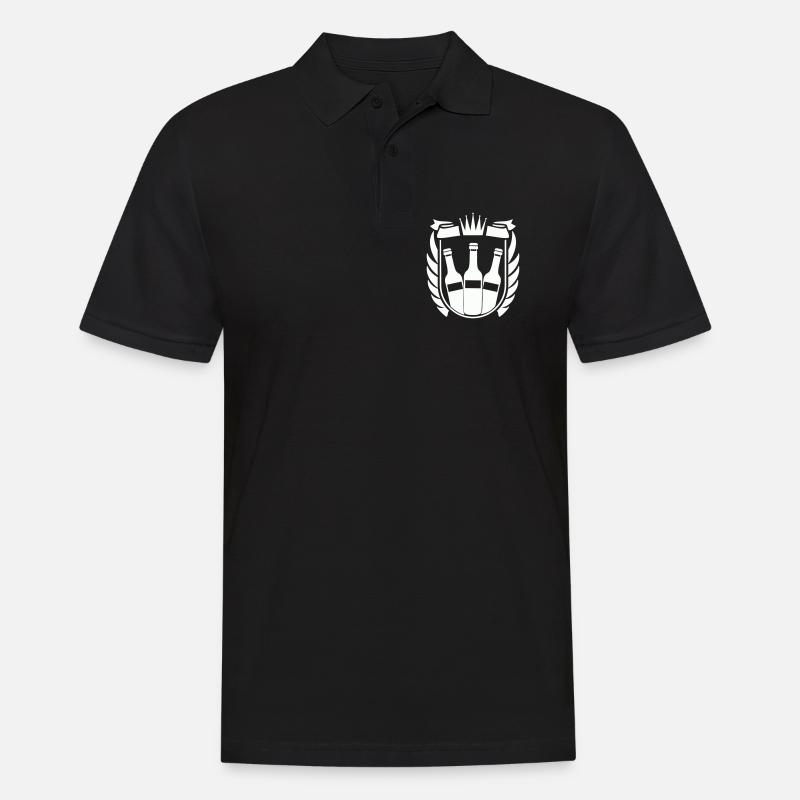 Bier Wappen - Männer Poloshirt - Schwarz