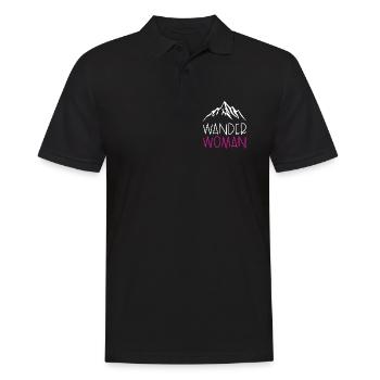 Wander woman - Männer Poloshirt - Schwarz - Vorne - Kai (181cm)