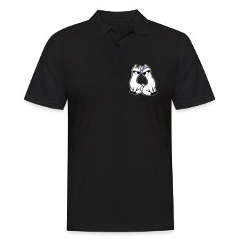 2 Llamas Couple In Love Cool Sunglasses Sitting - Men's Polo Shirt - black - Front - Kai (181cm)