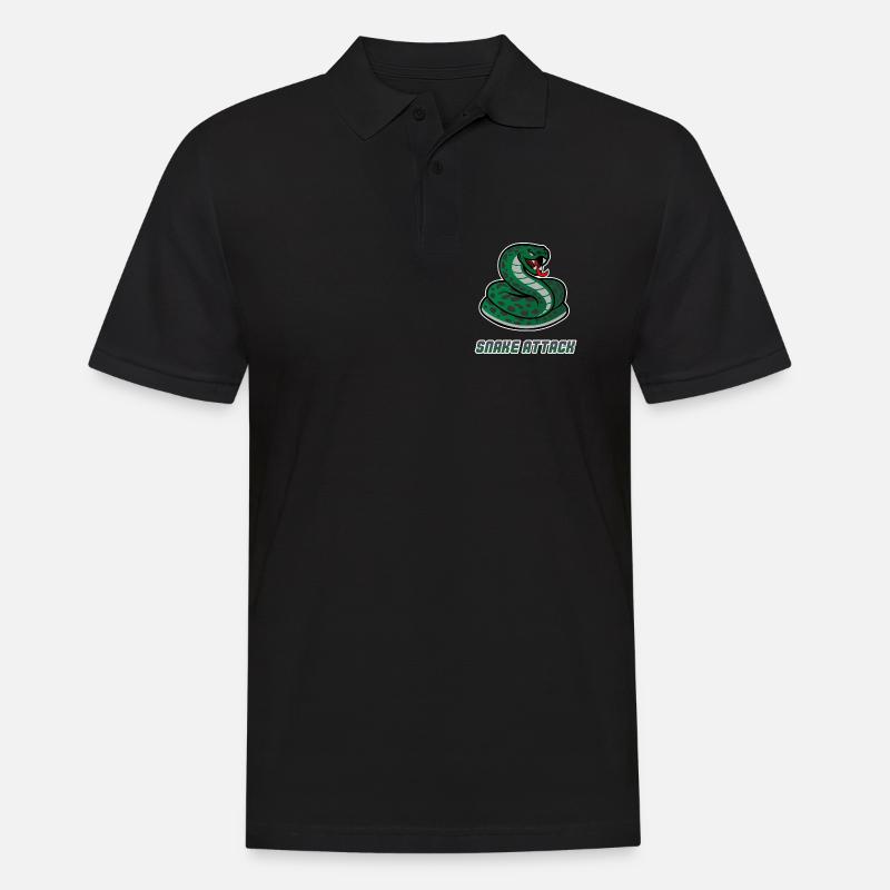 Schlangen-Workout - Männer Poloshirt - Schwarz