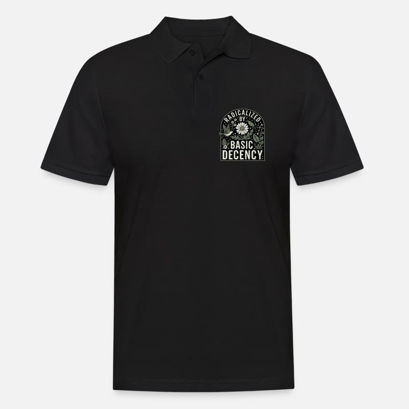 Radicalized by Basic Decency Statement Shirt - Männer Poloshirt - Schwarz