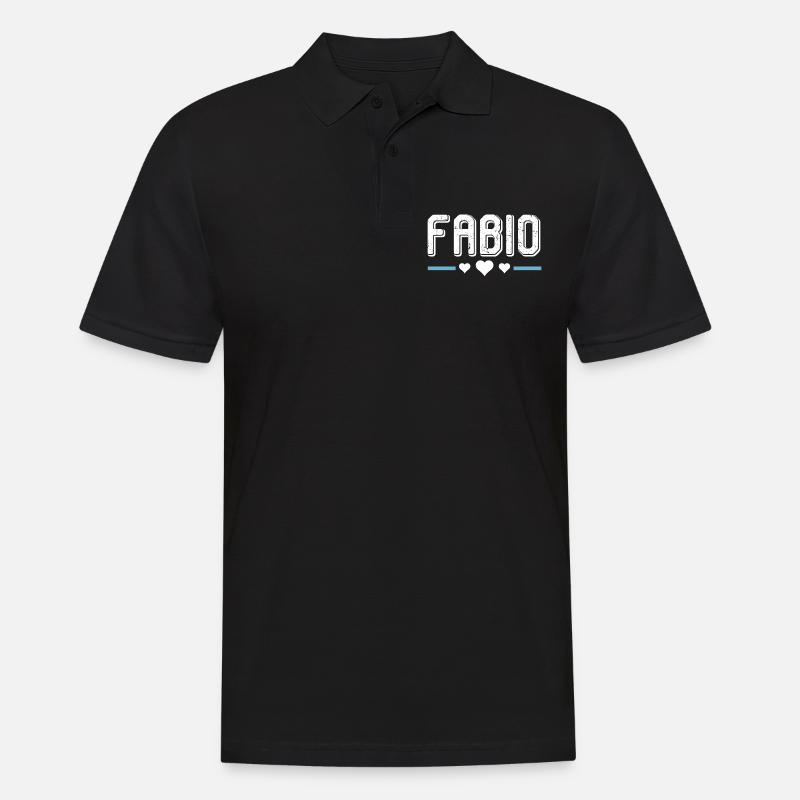 Fabio - Männer Poloshirt - Schwarz
