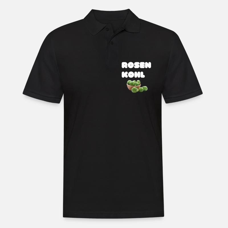 Rosenkohl - Männer Poloshirt - Schwarz