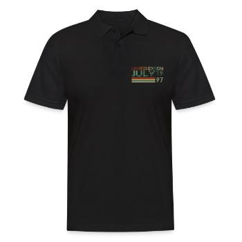 26ème Anniversaire Juillet Millésime 1997 Millésime - Polo Homme - noir - Devant - Kai (181cm)