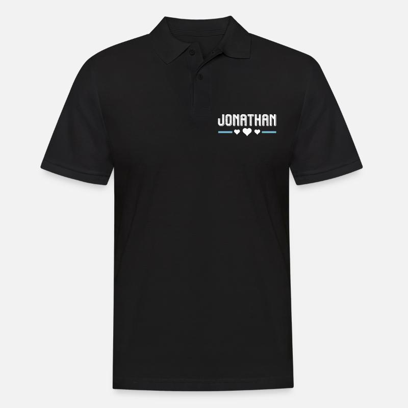 Jonathan - Männer Poloshirt - Schwarz