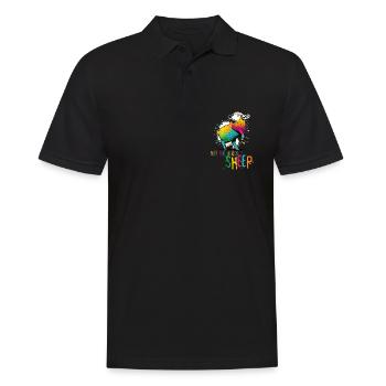 Not The Black Sheep - Männer Poloshirt - Schwarz - Vorne - Kai (181cm)