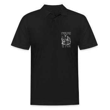 Cooking is Fun Goth - Men's Polo Shirt - black - Front - Kai (181cm)