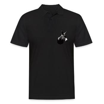 Donkey Artful stencil printing - Men's Polo Shirt - black - Front - Kai (181cm)