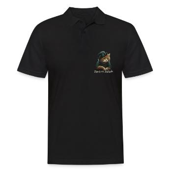 Paws on Parade Cat St. Patty Day - Men's Polo Shirt - black - Front - Kai (181cm)