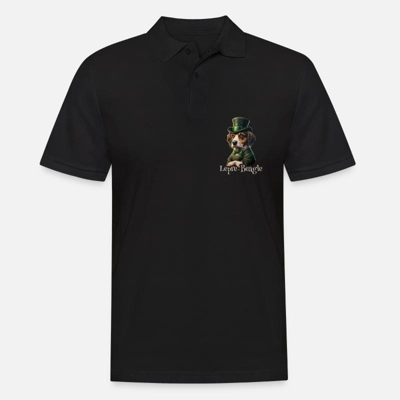 Lepre-Beagle Dog St. Patty - Männer Poloshirt - Schwarz