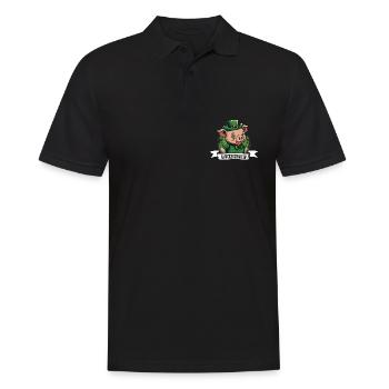 Cochon chanceux St. Patty cochon - Polo Homme - noir - Devant - Kai (181cm)