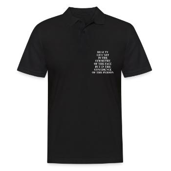 Beauté naturelle Pas de graisse buccale Romover Citation - Polo Homme - noir - Devant - Kai (181cm)