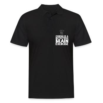Cooking is a nutritious brain exercise - Men's Polo Shirt - black - Front - Kai (181cm)