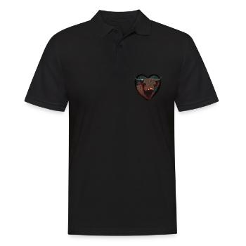 Cœur de bétail des Highlands - Polo Homme - noir - Devant - Kai (181cm)