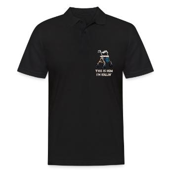 This is how I'm Rollin' - Men's Polo Shirt - black - Front - Kai (181cm)