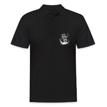 Astronaut Guitar Player - Männer Poloshirt - Schwarz - Vorne - Kai (181cm)