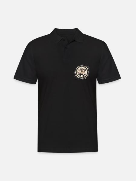 Hog Hunting Crosshair - Men's Polo Shirt - black