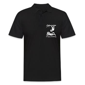 Sloth and Steady Wins the Race Doodle - Männer Poloshirt - Schwarz - Vorne - Kai (181cm)