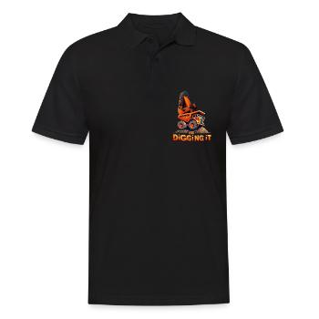 4 ans Orange Digger passionné anniversaire Design - Polo Homme - noir - Devant - Kai (181cm)