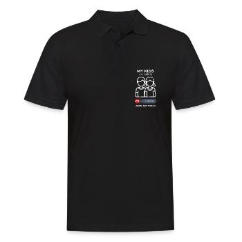 Kids Calls Ignored Today - Fun Parent - Männer Poloshirt - Schwarz - Vorne - Kai (181cm)