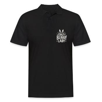 Crazy Bunny Lady - Men's Polo Shirt - black - Front - Kai (181cm)