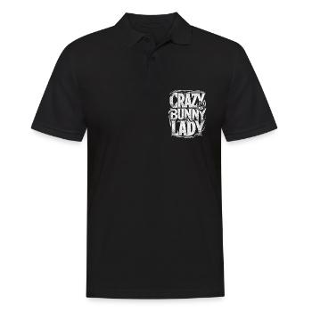 Crazy Bunny Lady - Men's Polo Shirt - black - Front - Kai (181cm)