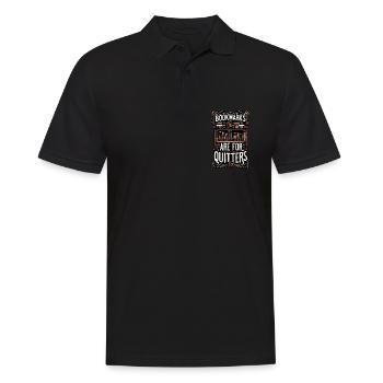 Lesezeichen Sind Für Quitters Design - Männer Poloshirt - Schwarz - Vorne - Kai (181cm)