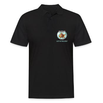 Lost In The Loop - Goldfish's Endless Journey - Männer Poloshirt - Schwarz - Vorne - Kai (181cm)