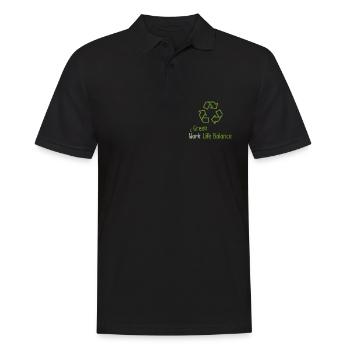 Green Work Life Balance – Tag Der Erde Zum - Männer Poloshirt - Schwarz - Vorne - Kai (181cm)