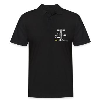 Faire du vélo en famille pour l’équilibre entre vie professionnelle et vie privée - Polo Homme - noir - Devant - Kai (181cm)