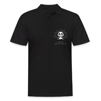 Détendez-vous avec vos pattes dehors Panda Yoga - Polo Homme - noir - Devant - Kai (181cm)