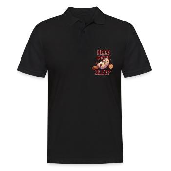 Need more sleep, cute beaver, funnier - Men's Polo Shirt - black - Front - Kai (181cm)