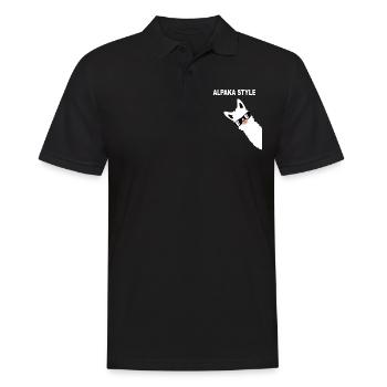 Funny alpaca design alpaca style saying - Men's Polo Shirt - black - Front - Kai (181cm)