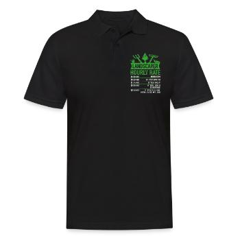 Landscape Gardener - Gardener Hourly Wage Lustig - Men's Polo Shirt - black - Front - Kai (181cm)