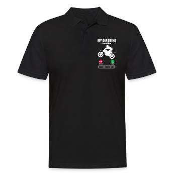 Dirt Bike Phone Joke Motocross Dad Gift - Men's Polo Shirt - black - Front - Kai (181cm)