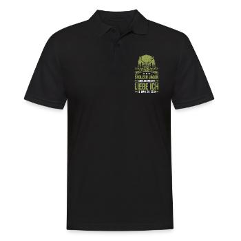 Stolzer Jäger Opa - Hirsch Jagd Jäger Großvater - Männer Poloshirt - Schwarz - Vorne - Kai (181cm)